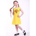 Embroidered dress for girl "Smile of Rose" Yellow